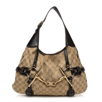 Gucci Monogram Large Horsebit 85th Anniversary Hobo Dark Brown 1 of 15