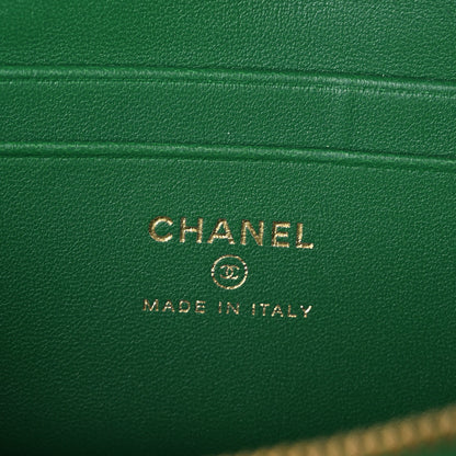 Chanel Calfskin Crocodile Embossed Crococo Exoticoco Vanity With Chain Emerald 11 of 21