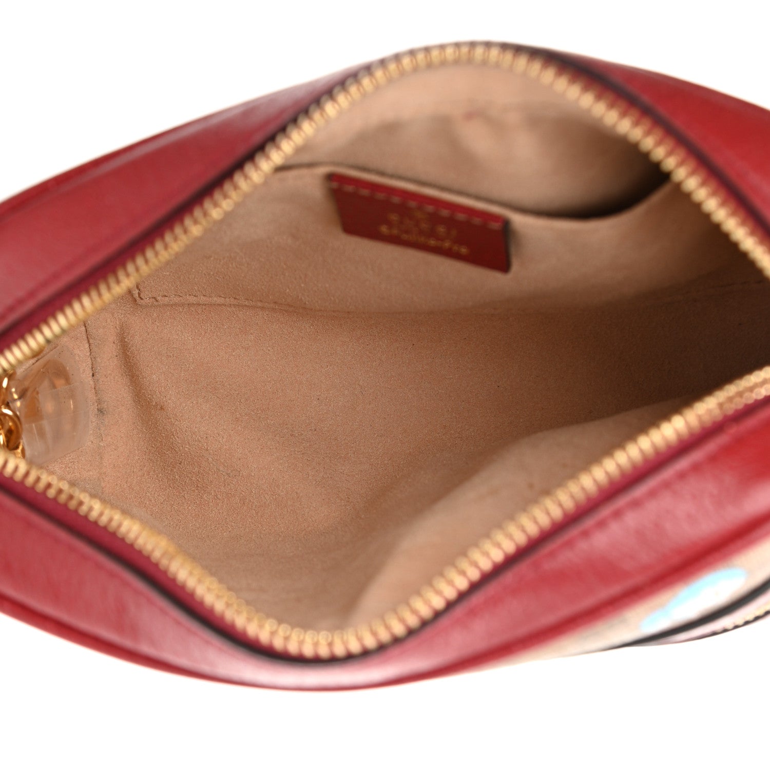 Gucci X DORAEMON Mini Vintage GG Supreme Monogram Camera Bag Beige Cherry Red 5 of 15