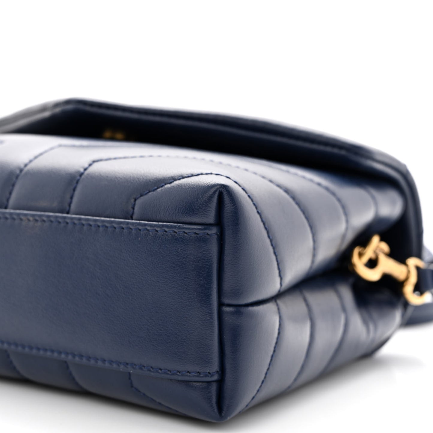 Calfskin Y Quilted Monogram Toy Loulou Crossbody Bag Denim