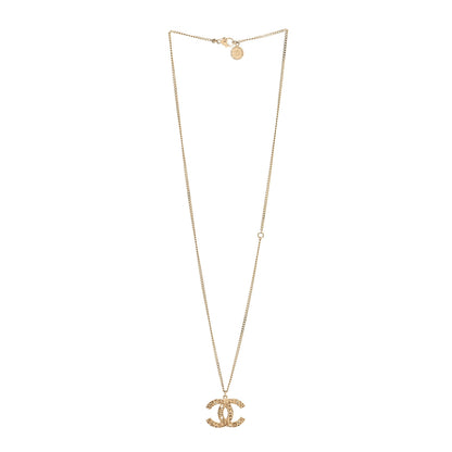 Chanel Metal Chain Link CC Pendant Necklace Gold 3 of 5