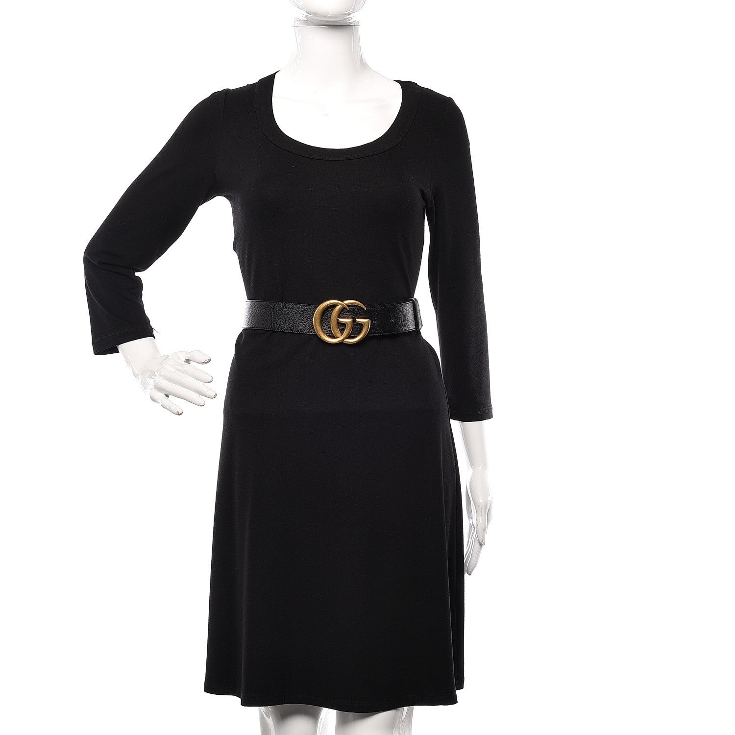 Gucci Textured Calfskin Double G 40mm Belt 90 36 Black 2 of 7