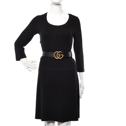 Gucci Textured Calfskin Double G 40mm Belt 90 36 Black 2 of 7