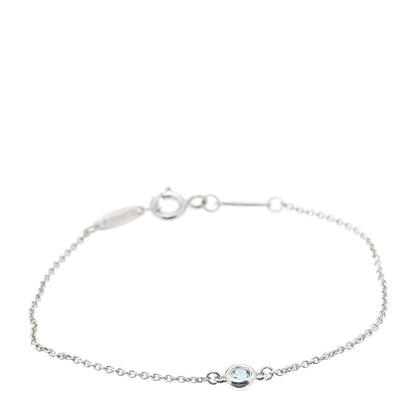Tiffany Sterling Silver Aquamarine Elsa Peretti Color By The Yard Bracelet 1 of 6