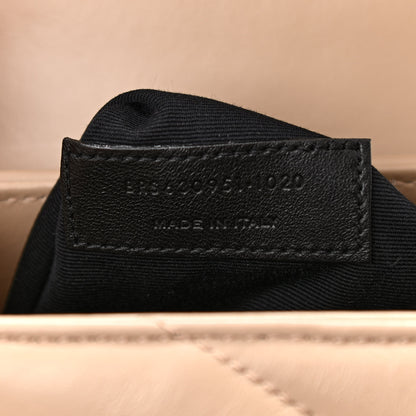 Saint Laurent Calfskin Y Quilted Monogram Toy Loulou Crossbody Bag Dark Beige 9 of 10