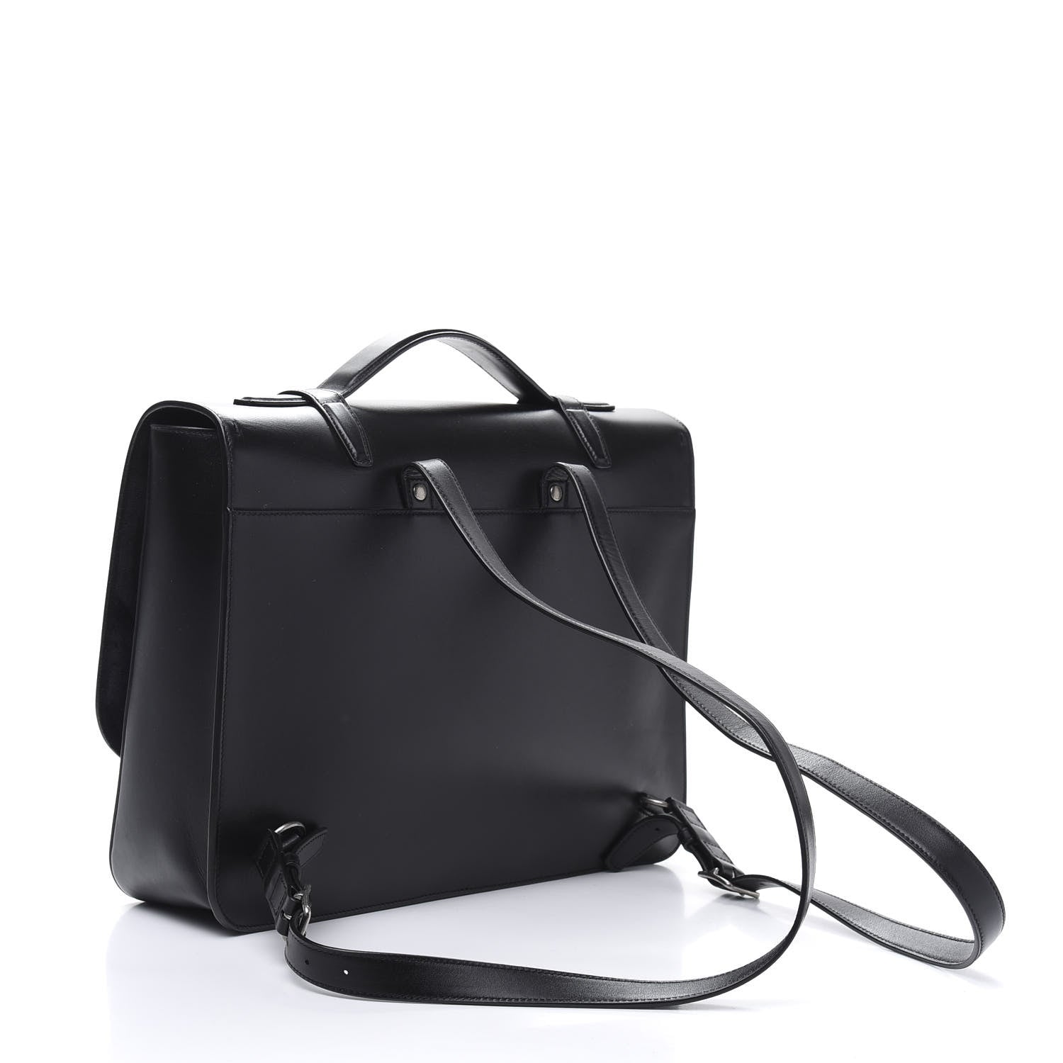 Saint Laurent Smooth Calfskin Schoolbag Backpack Black 2 of 11