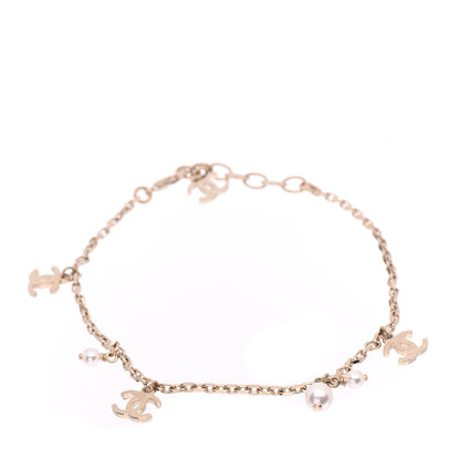 Chanel Pearl CC Chain Anklet Gold 1 of 4