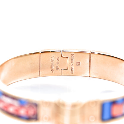 Hermes Enamel Printed Narrow Colliers De Chiens Hinged Bracelet S 3 of 5