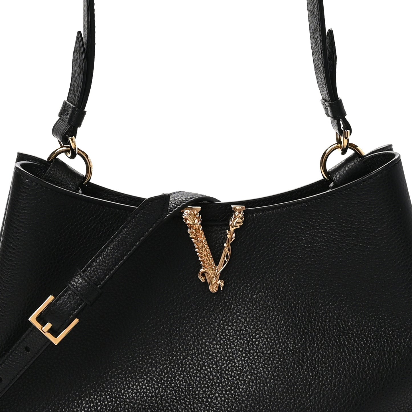 Calfskin Vitello Virtus Hobo Black