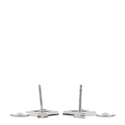 Tiffany Platinum Diamond Legacy Square Open Drop Earrings 3 of 5