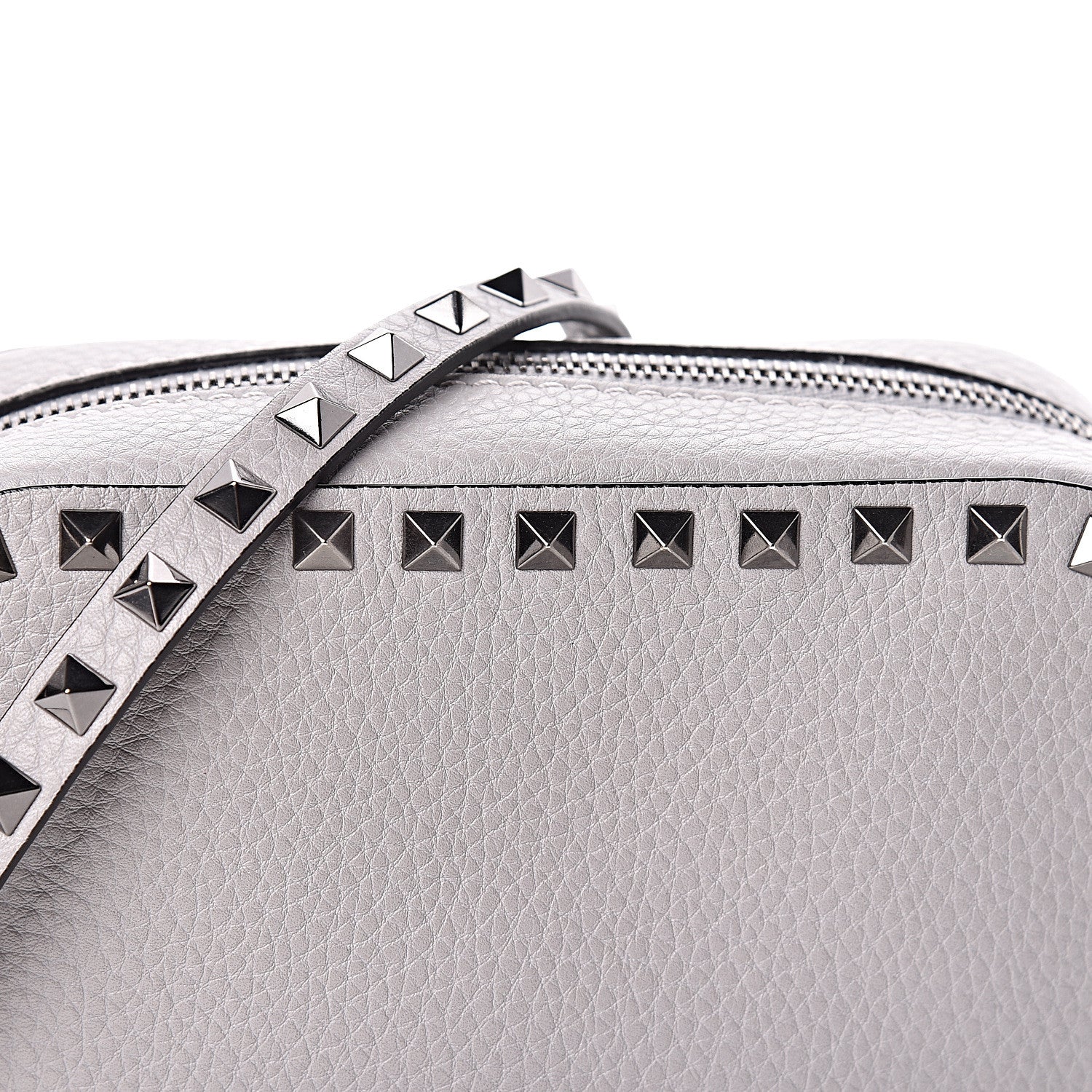 Valentino Garavani Calfskin Rockstud Camera Crossbody Bag Stone 7 of 9