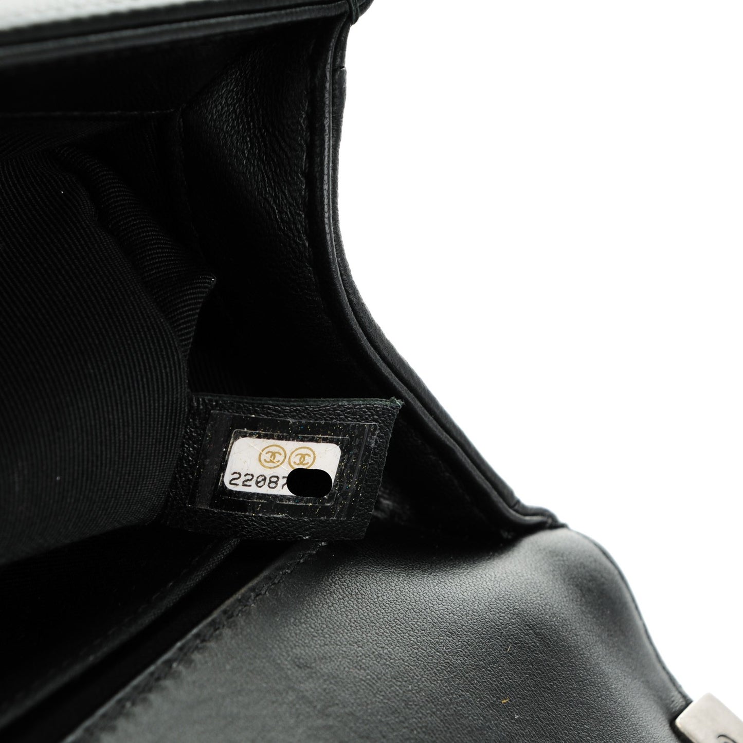 Lambskin Quilted Medium Boy Flap Black