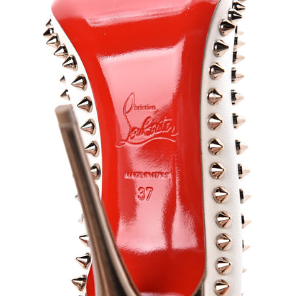 Christian Louboutin Kid Specchio Dorispiky 100 Pumps 37 Neige Colombe 6 of 11