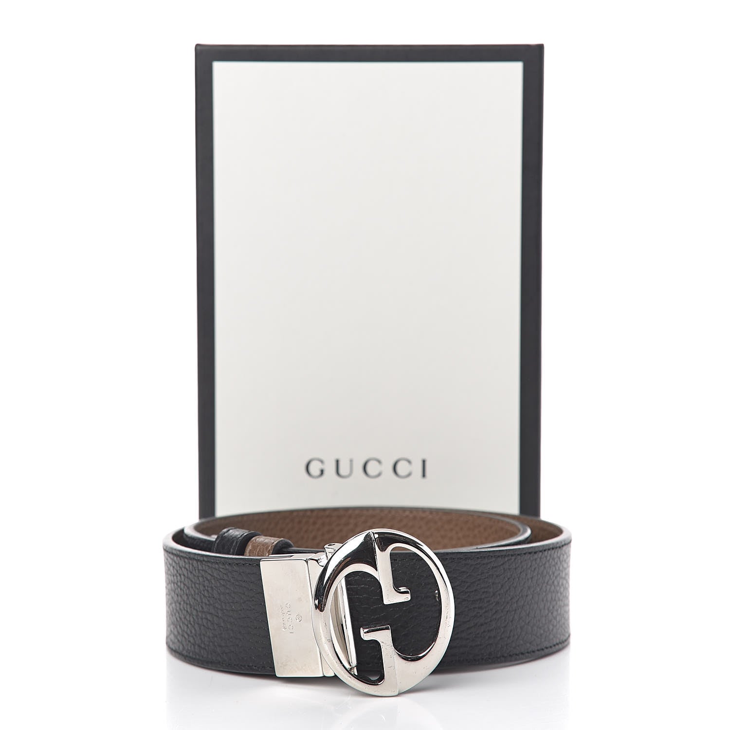 Gucci Calfskin 1973 Reversible Belt 80 32 Black Brown 7 of 7