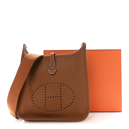 Hermes Taurillon Clemence Evelyne III PM Gold 11 of 11