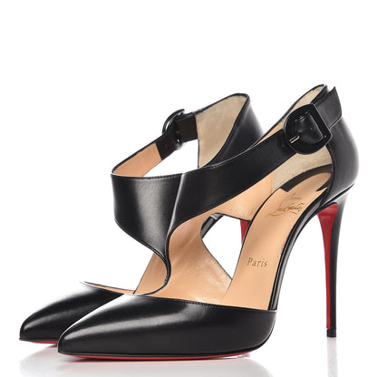 Christian Louboutin Shiny Nappa Sharpeta 100 Pumps 40 Black 2 of 10