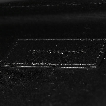 Saint Laurent Grain De Poudre Matelasse Chevron Monogram Envelope Clutch Black 8 of 11