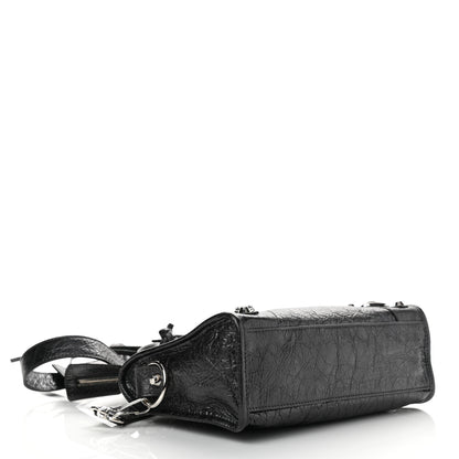 Balenciaga Agneau Classic Silver Hardware Mini City Anthracite 4 of 9