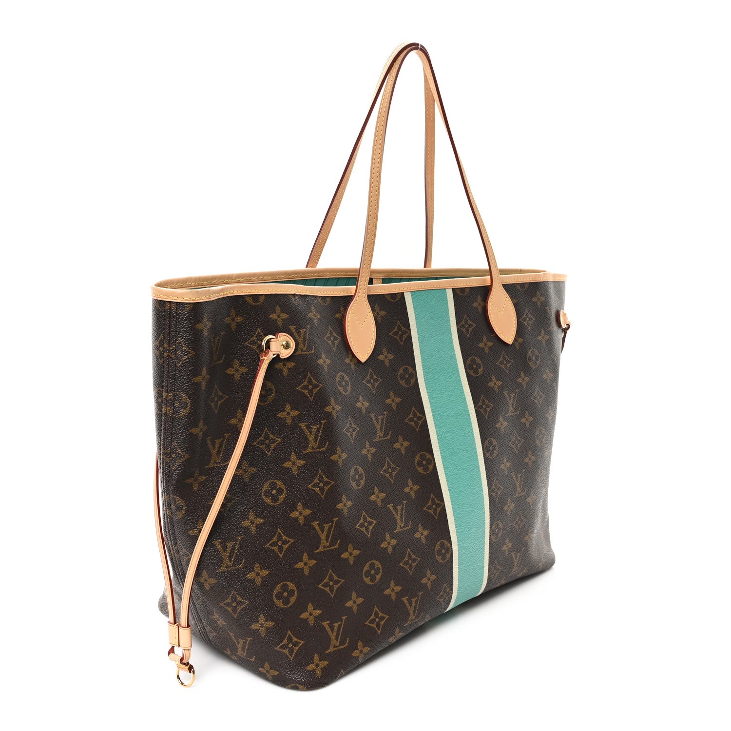 Louis Vuitton Monogram My LV Heritage Neverfull Turquoise White 3 of 11