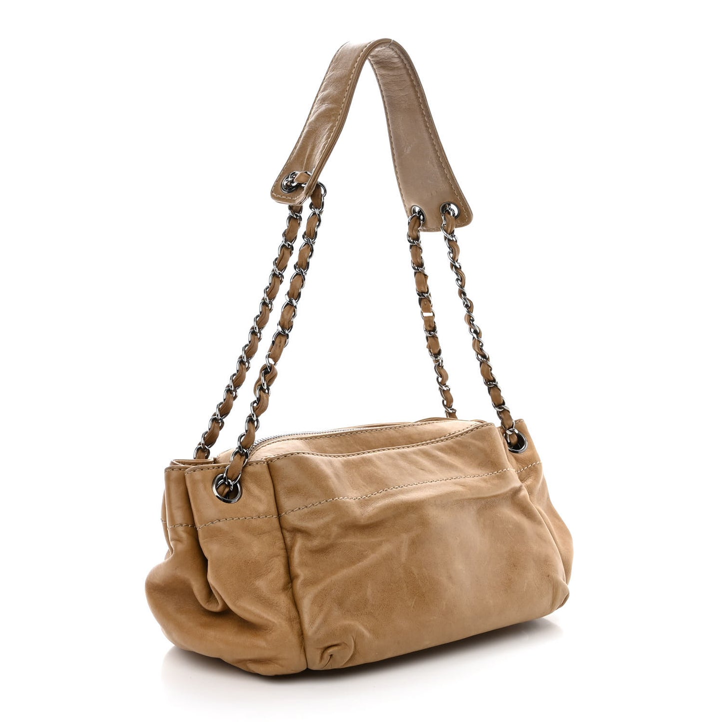 Lambskin Lax Accordion Flap Brown