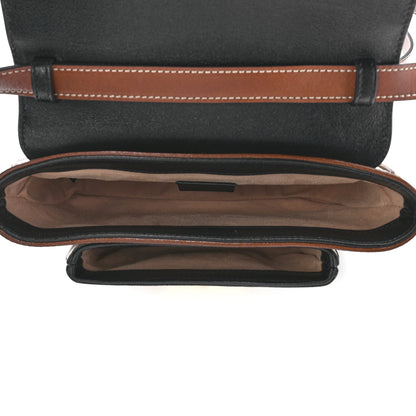 Gucci GG Supreme Monogram New Sakai Lux Calfskin Mini Padlock Flap Pocket Shoulder Bag Beige Ebony Black Cuir 5 of 13