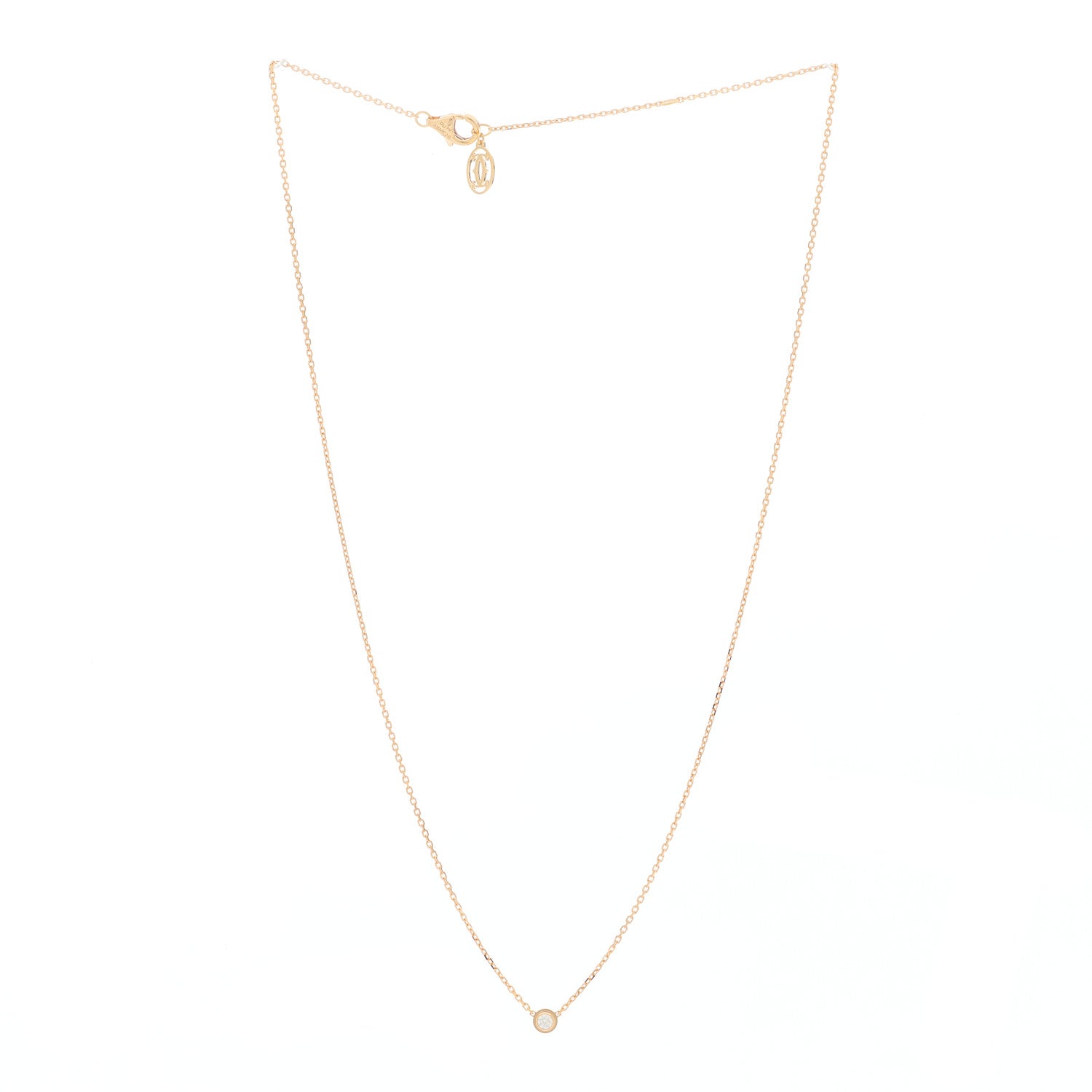 Cartier 18K Pink Gold Diamond XS D'Amour Pendant Necklace 2 of 6