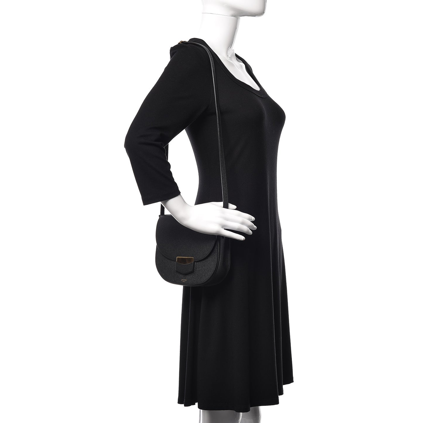 Grained Calfskin Small Trotteur Black