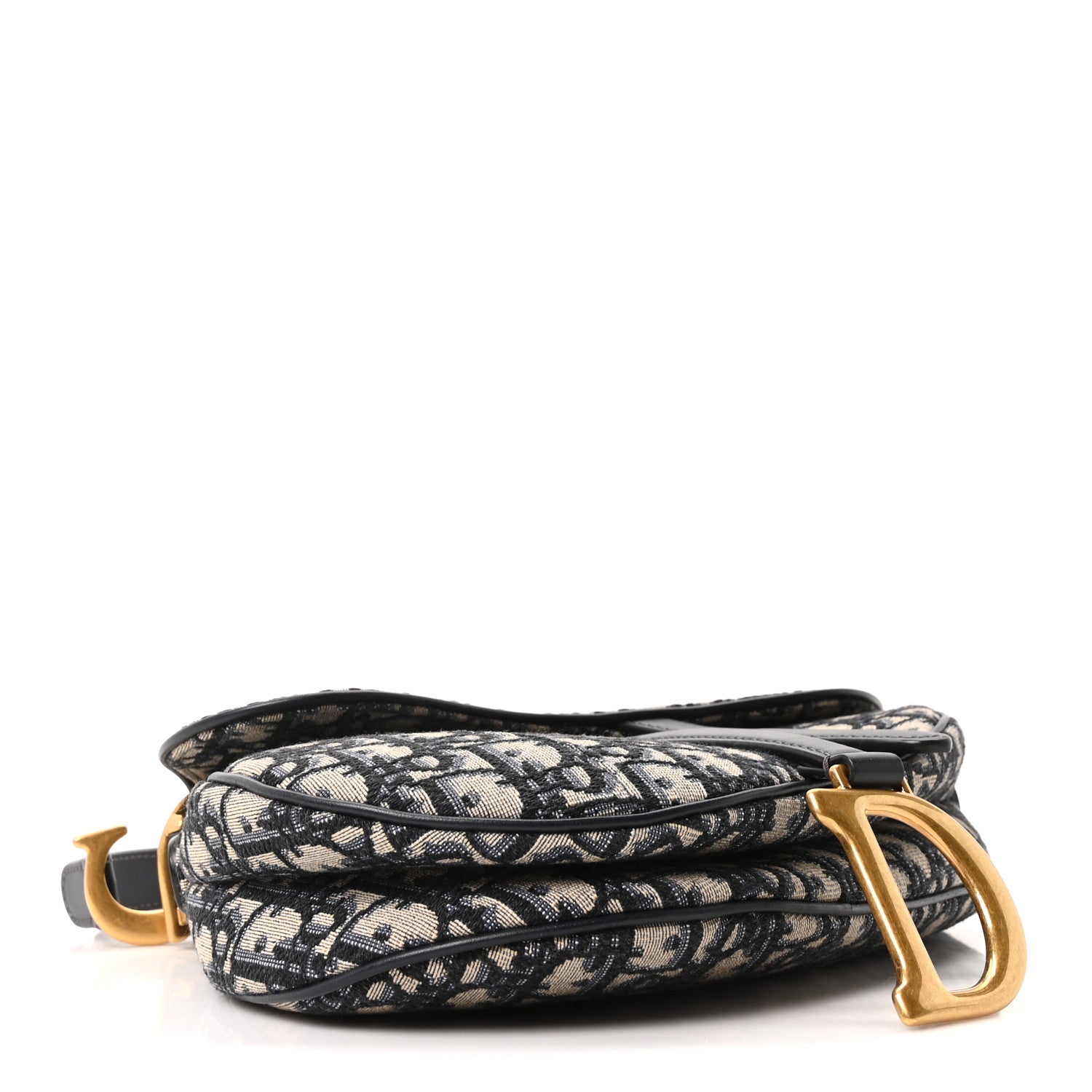 Christian Dior Oblique Saddle Bag Blue 4 of 9