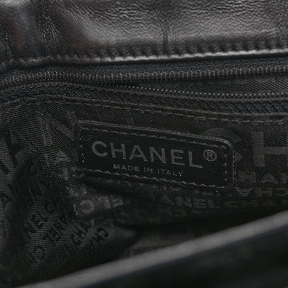 Chanel Velvet Lambskin Camellia No. 5 Flap Bag Black 6 of 9