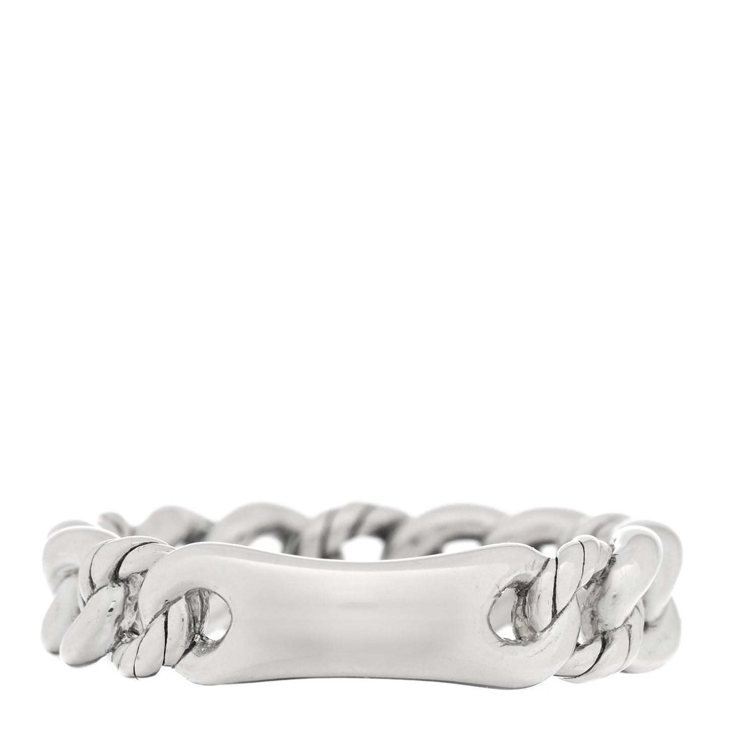 Sterling Silver Narrow Belmont Curb Link Ring 54 7