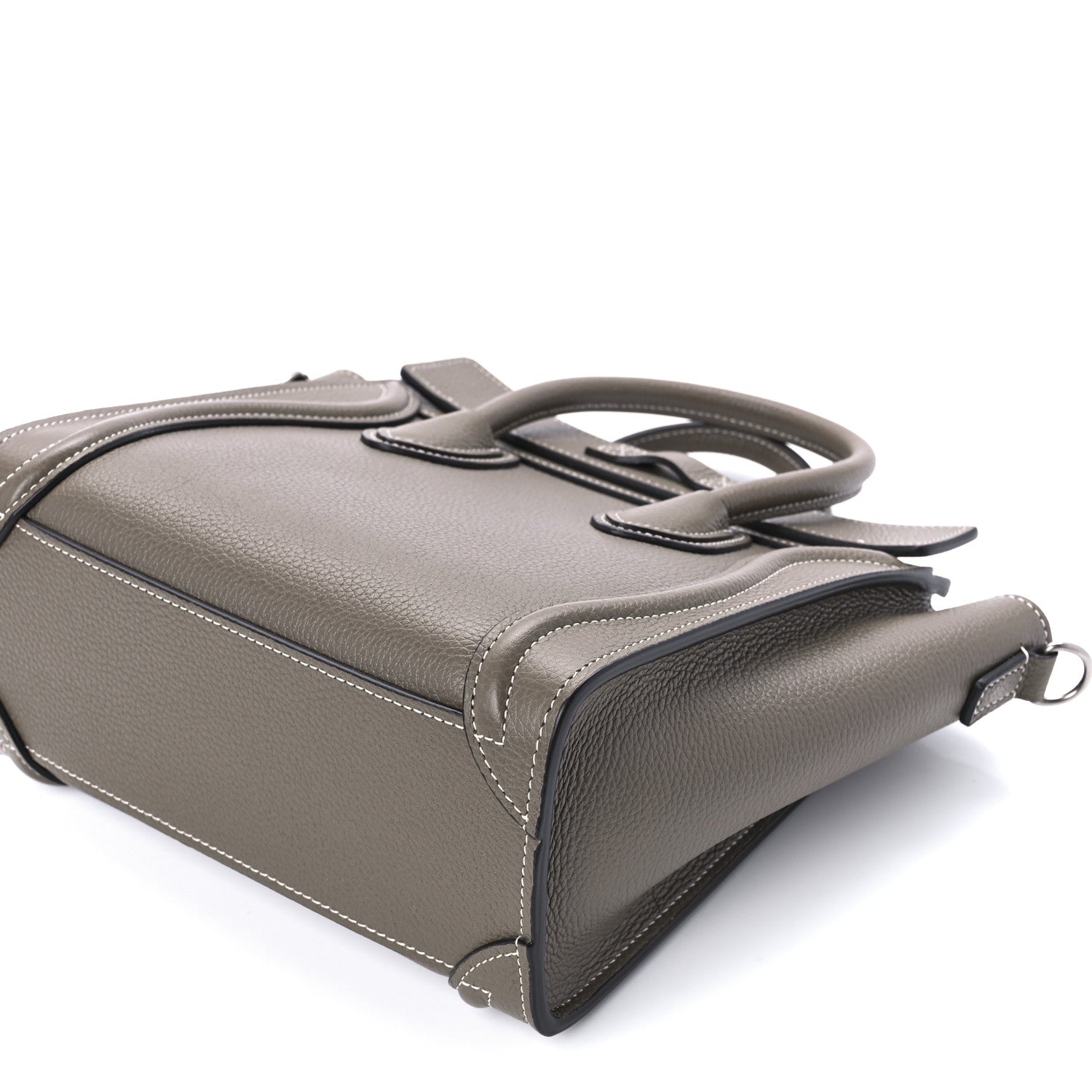 Celine Drummed Calfskin Nano Luggage Souris 12 of 12