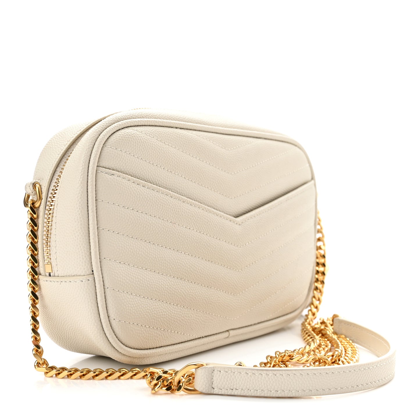 Grain De Poudre Matelasse Monogram Mini Lou Camera Bag Blanc Vintage