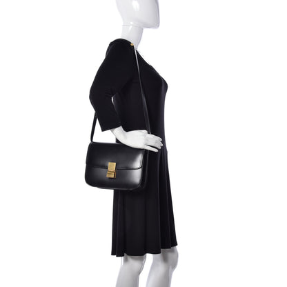 Celine Box Calfskin Medium Classic Box Flap Black 2 of 10