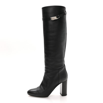 Hermes Heritage Calfskin Story Boots 40 Black 1 of 9