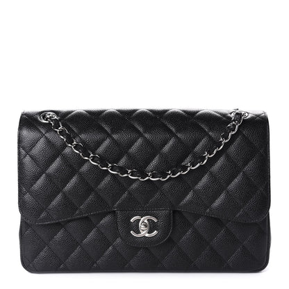 Chanel Caviar Quilted Jumbo Double Flap Black 1 of 11