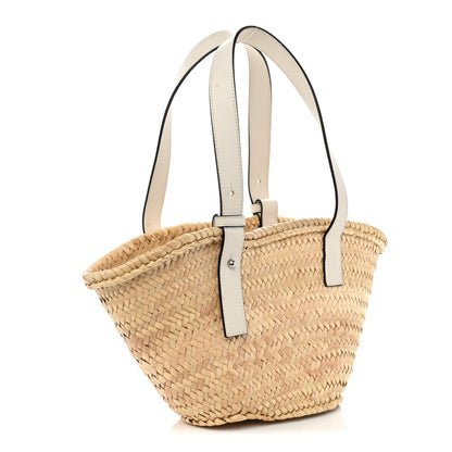 Loewe Raffia Small Basket Tote Bag Natural White 3 of 10
