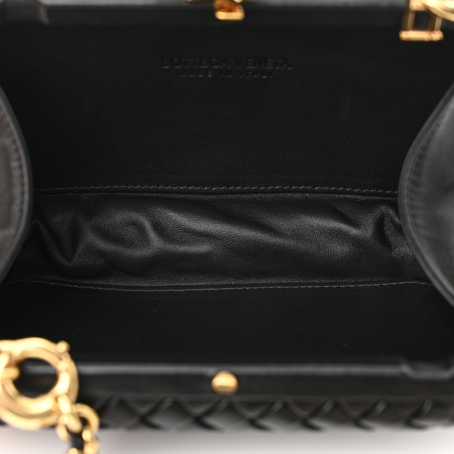 Bottega Veneta Padded Nappa Intrecciato Knot Chain Black 5 of 9