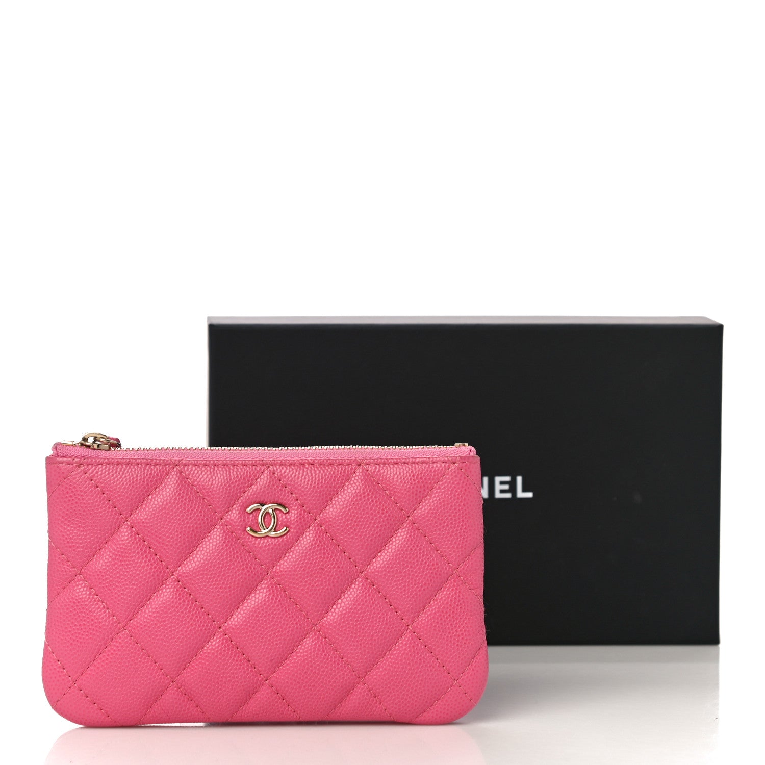 Chanel Caviar Quilted Small Cosmetic Case Pink 11 of 11