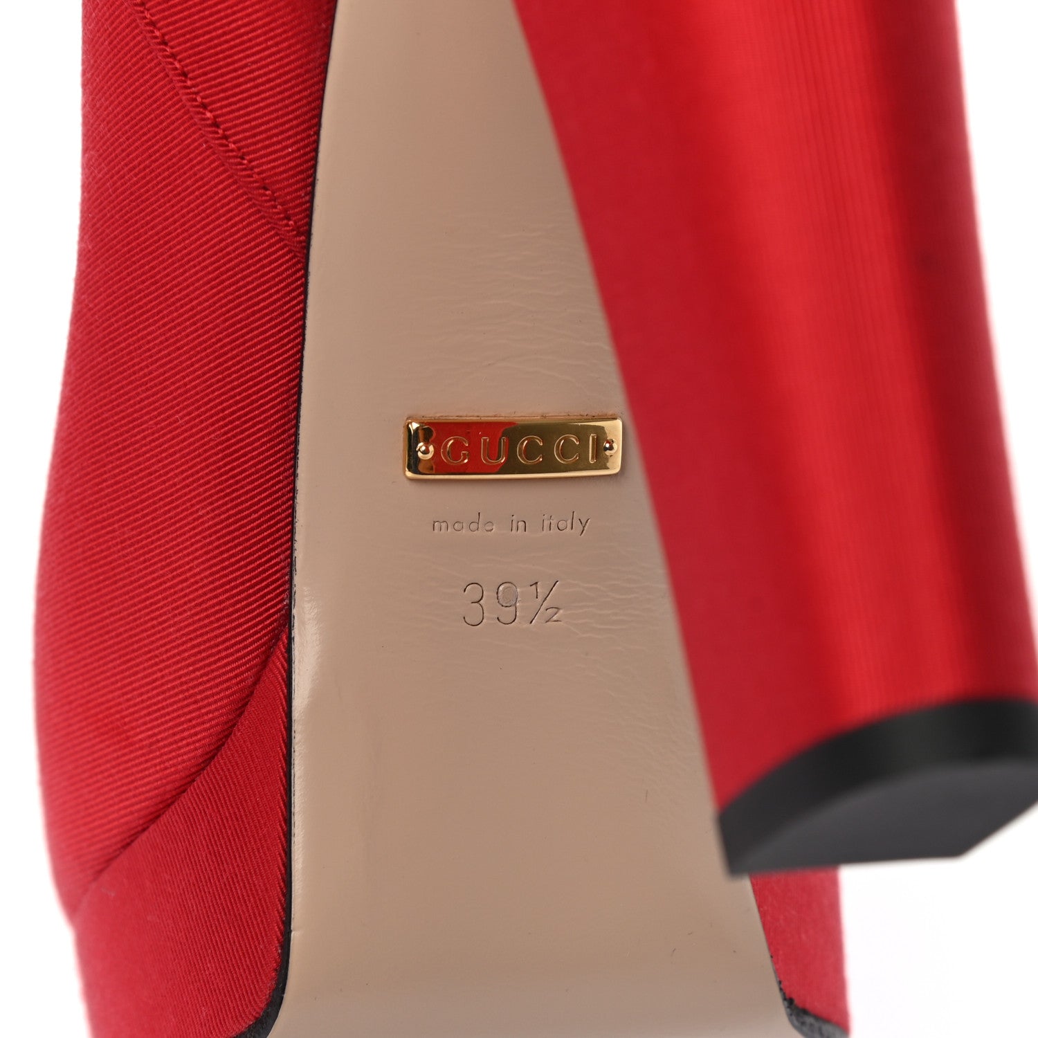 Gucci Twill Larius Knee High Boots 39.5 Heron Red 6 of 9