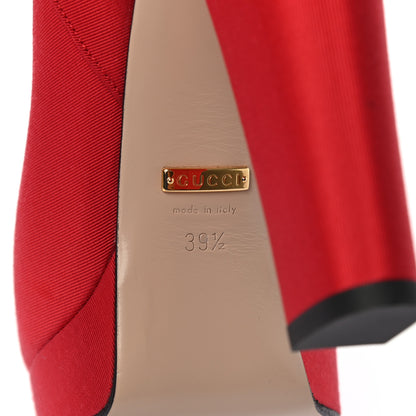Gucci Twill Larius Knee High Boots 39.5 Heron Red 6 of 9
