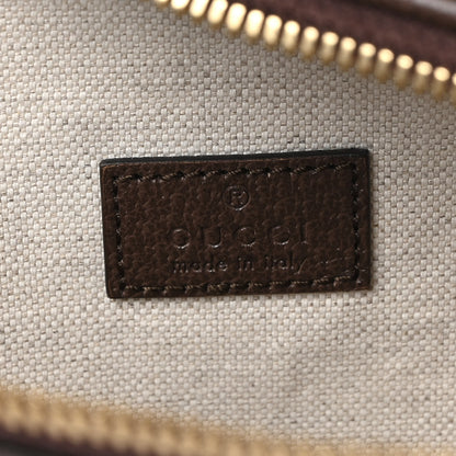 Gucci Monogram Jumbo GG Textured Dollar Calfskin Web Belt Bag Camel Ebony New Acero 6 of 8