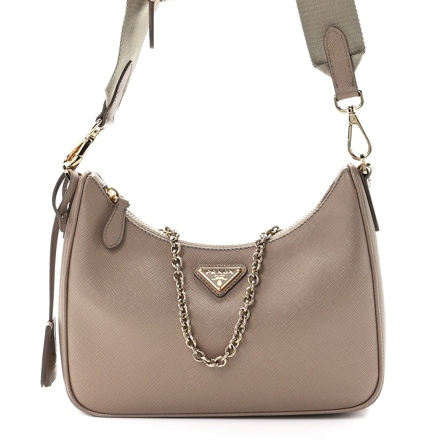 Saffiano Lux Re-Edition 2005 Shoulder Bag Cammeo