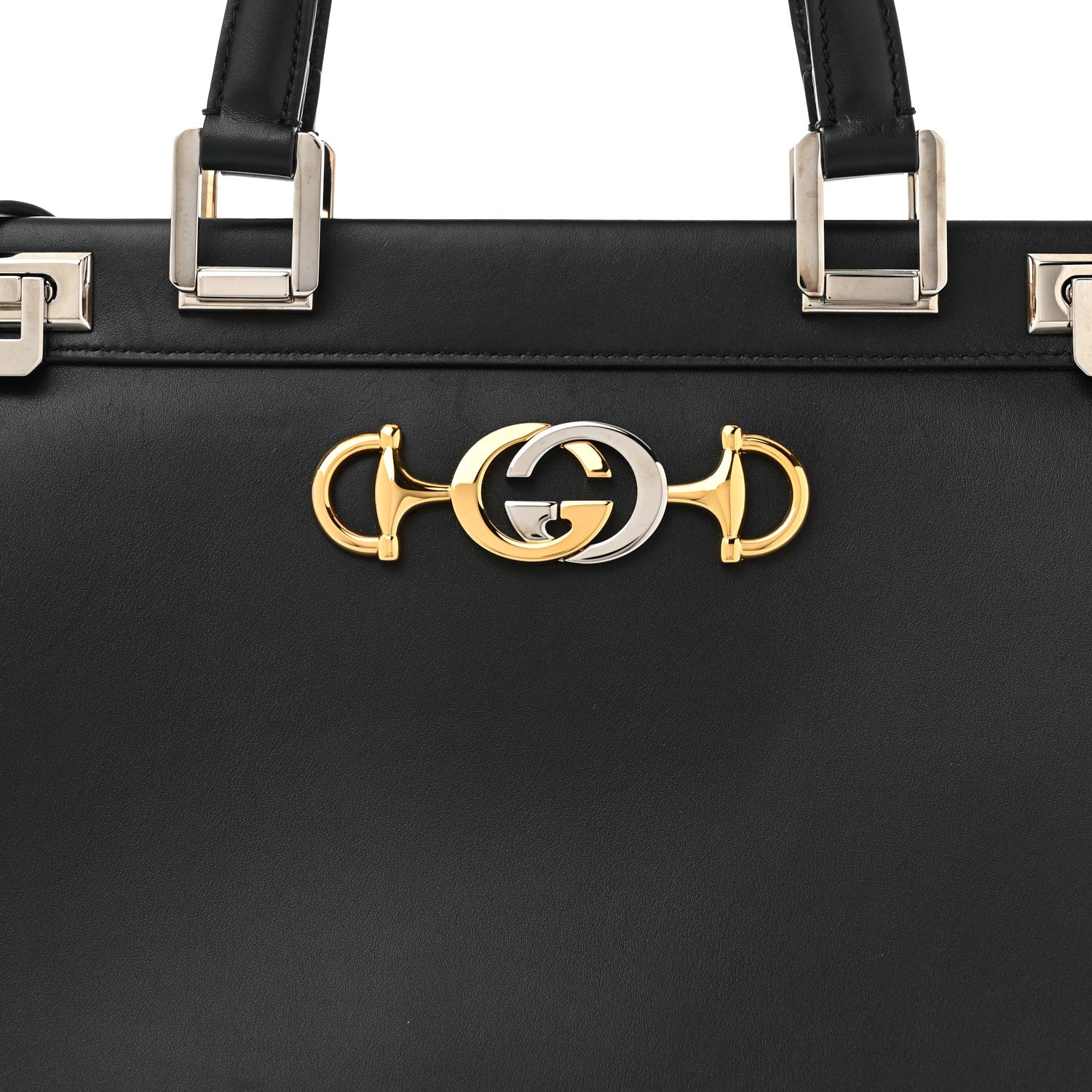Gucci Smooth Calfskin Medium Zumi Top Handle Bag Black 8 of 10