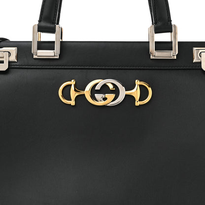 Gucci Smooth Calfskin Medium Zumi Top Handle Bag Black 8 of 10