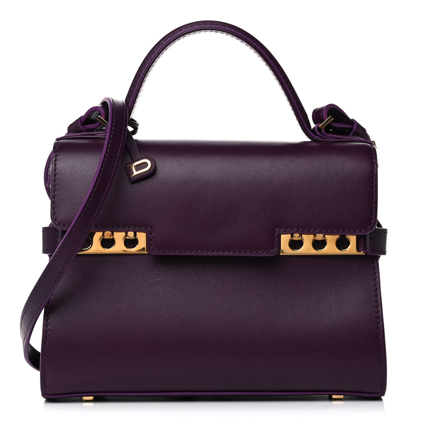 Smooth Calfskin Mini Tempete Satchel Prune