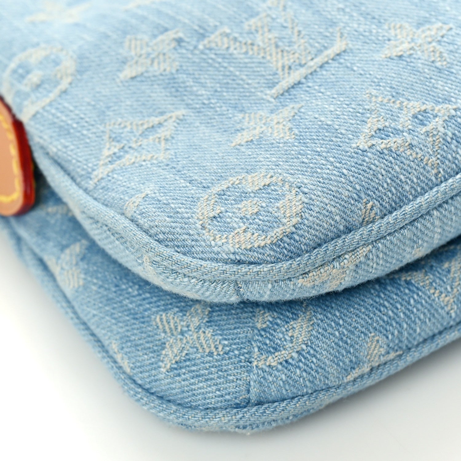 Louis Vuitton Monogram Denim Liv Pochette Sky Blue 9 of 10