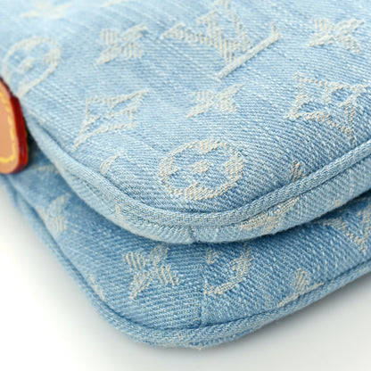 Louis Vuitton Monogram Denim Liv Pochette Sky Blue 9 of 10