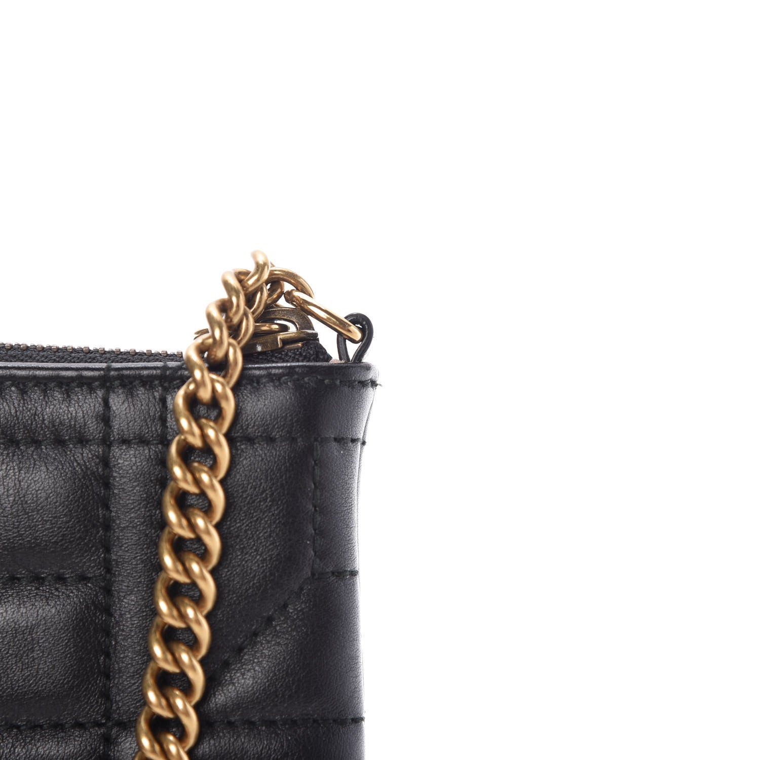 Gucci Calfskin Matelasse Mini Pearly GG Marmont Chain Bag Black 11 of 12