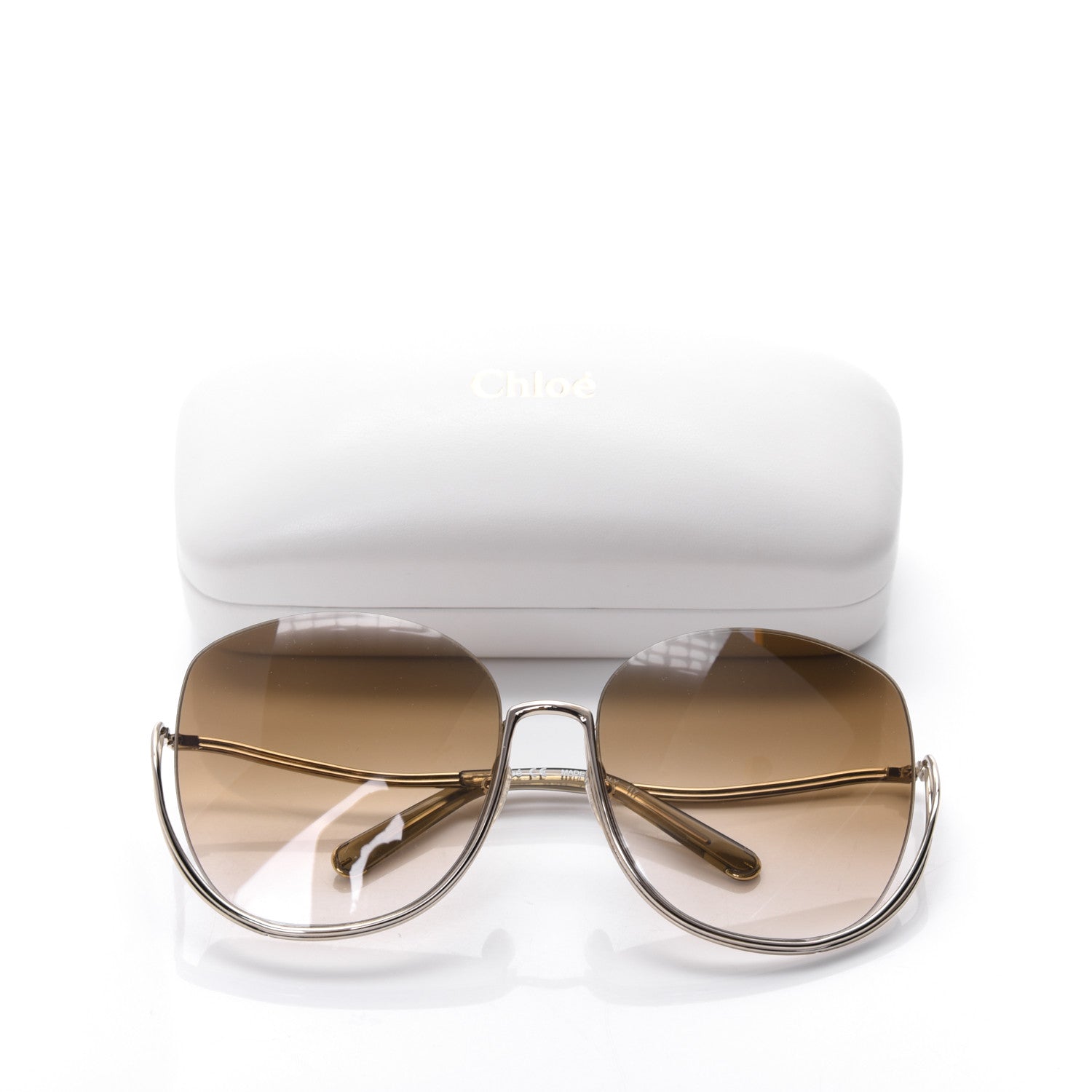 Chloe Oversized Round Milla Sunglasses CE125S Gold 7 of 7