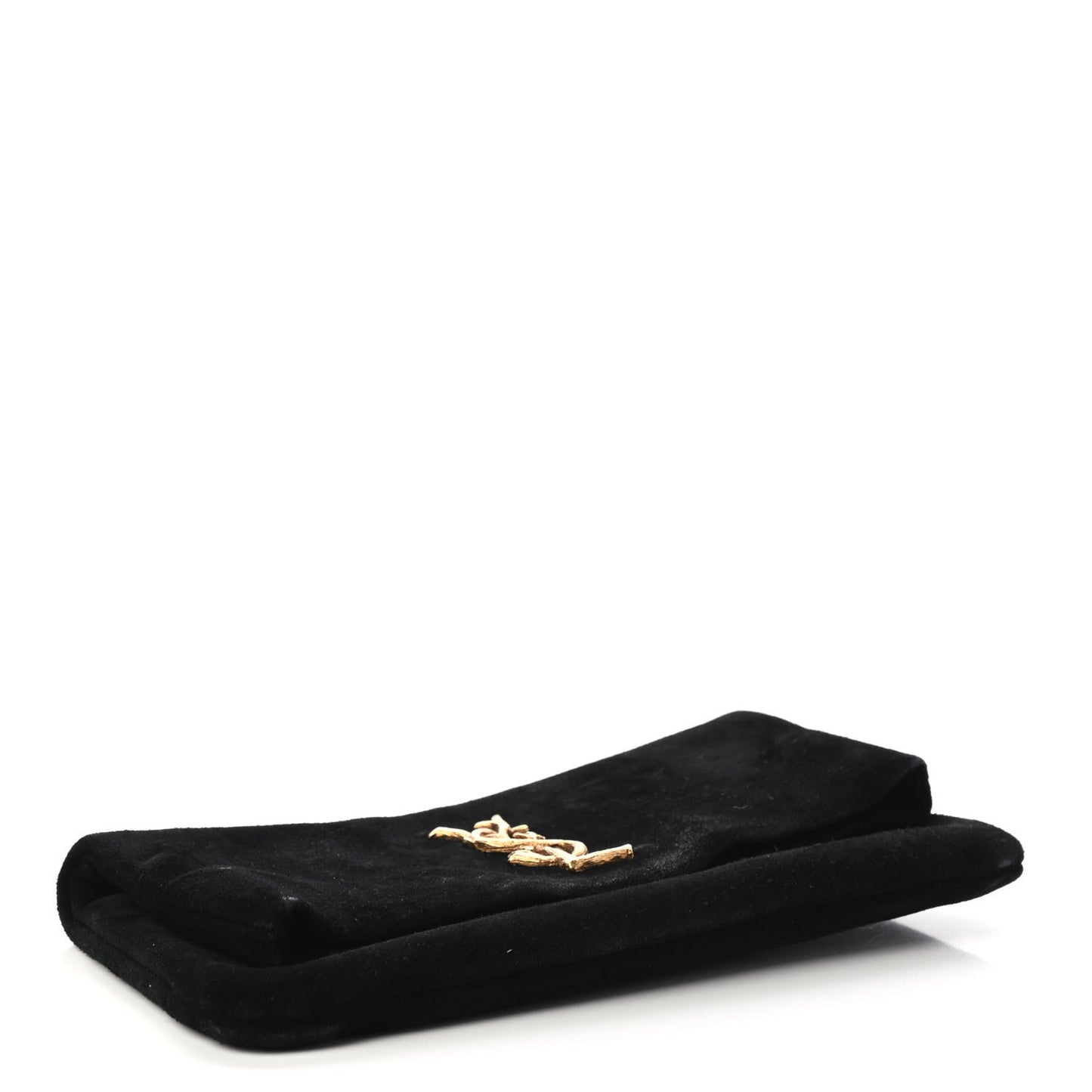 Suede Monogram West Hollywood Clutch Black